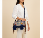 Shell Tassel Samudra crossbody bag side view showing depth