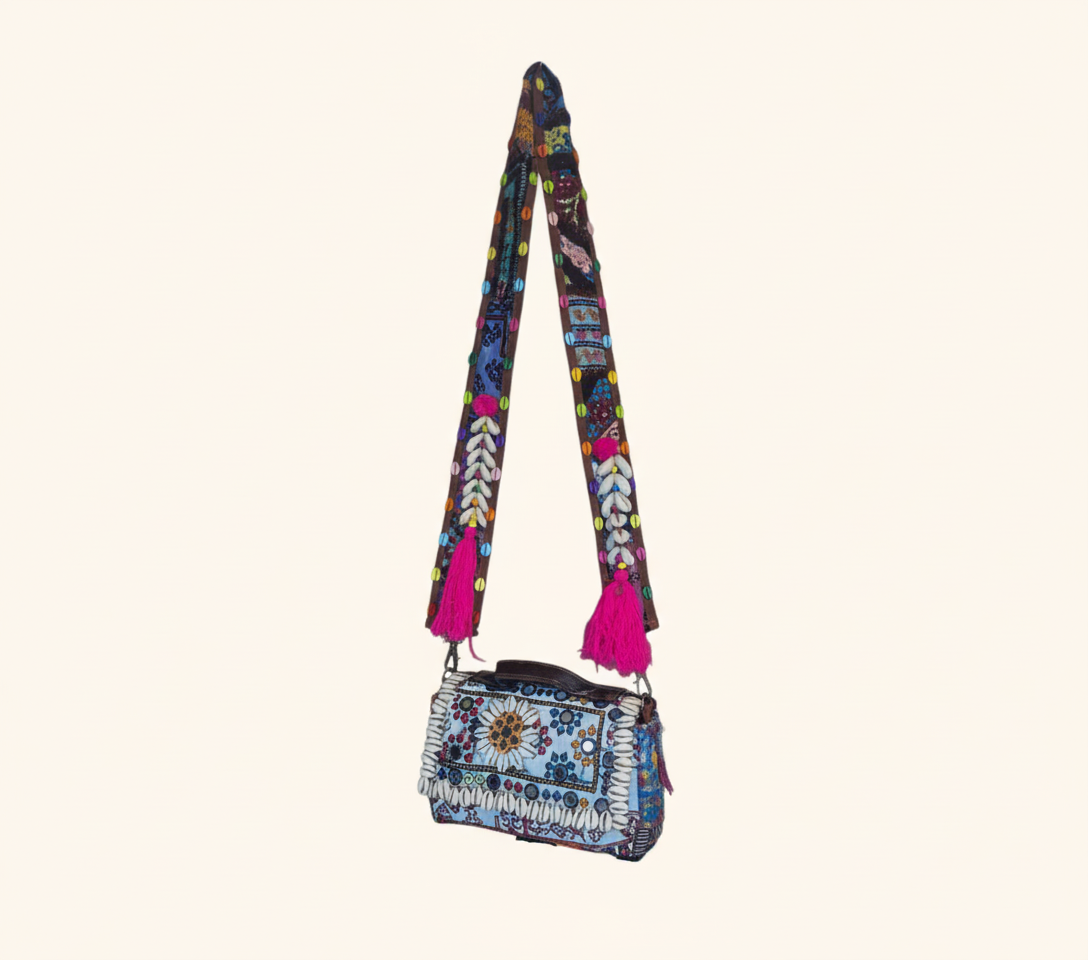 Shell Tassel Neelam crossbody bag back view