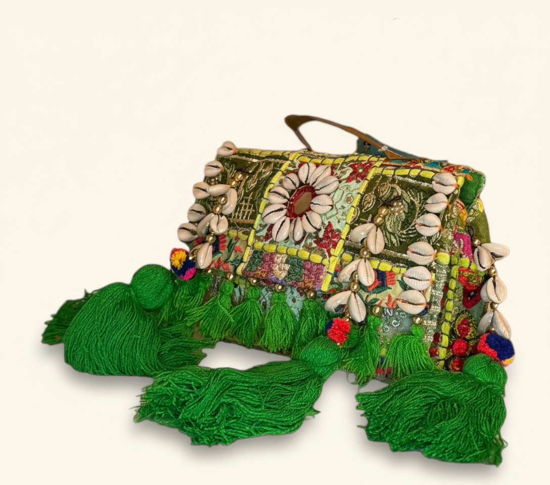 Shell Tassel Haritima crossbody bag isometric angle