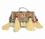Shell Tassel Chandni crossbody bag side view showing depth