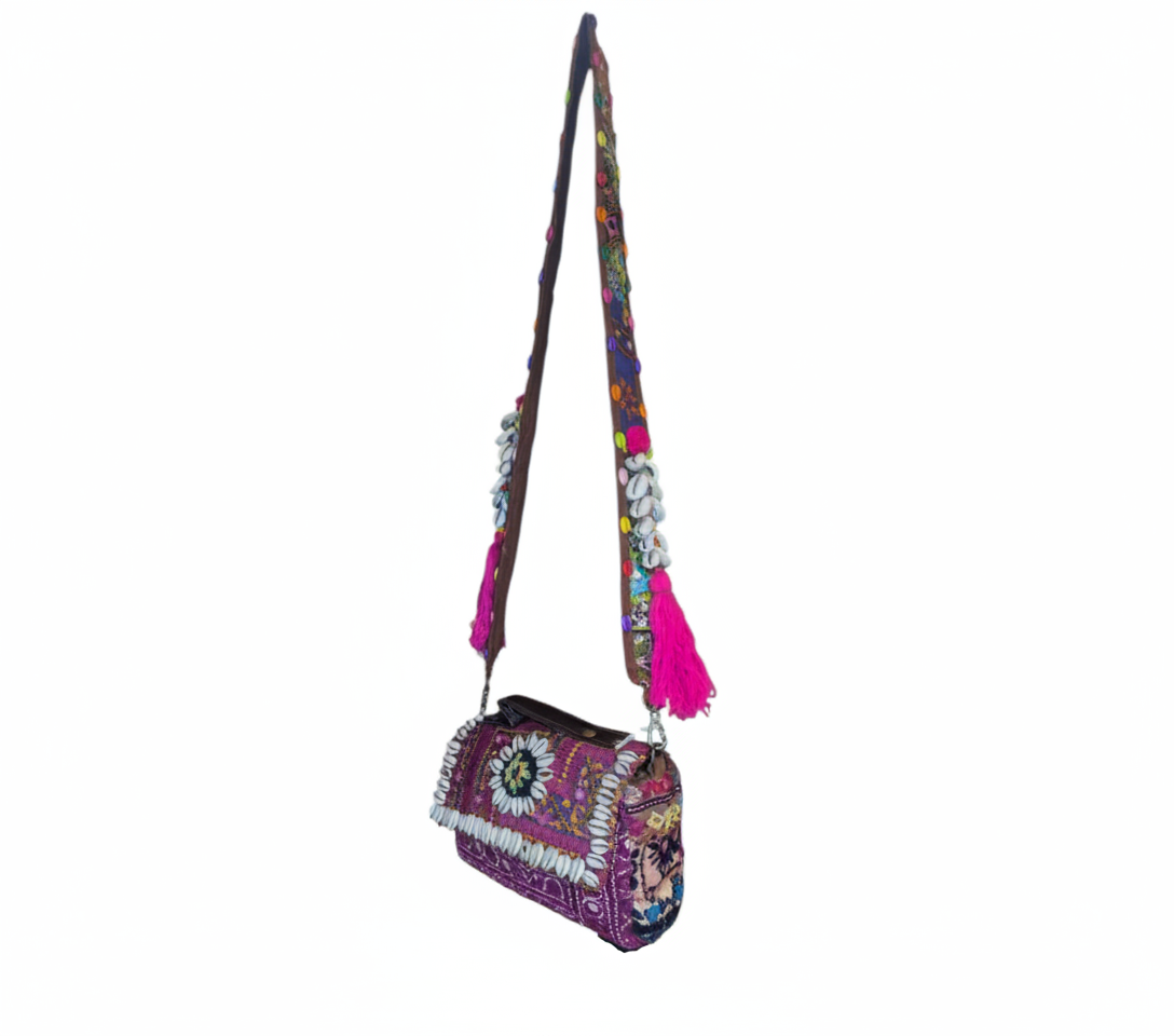 Shell Tassel Rani crossbody bag back view