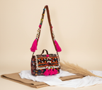 Shell Tassel Banjara crossbody bag isometric angle