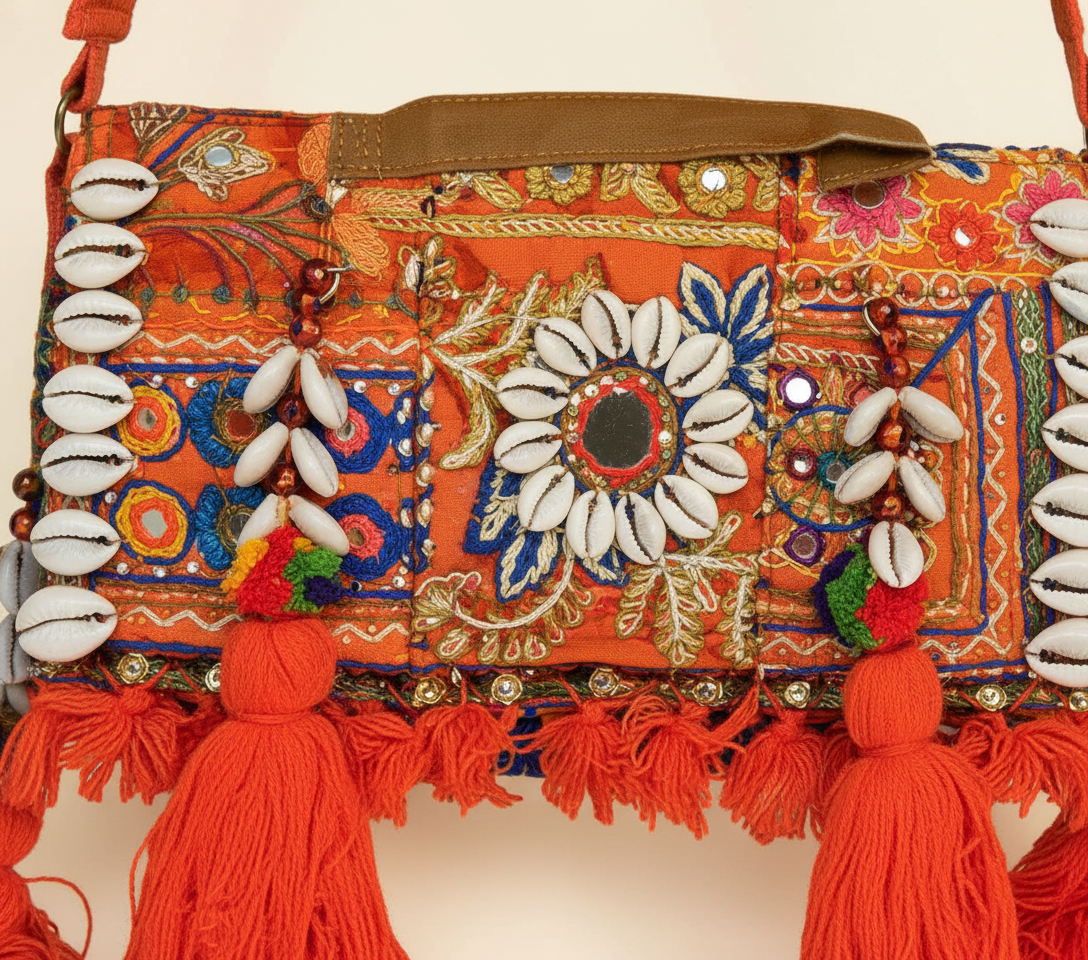 Shell Tassel Sandhya crossbody bag back view