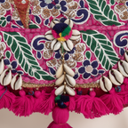 Shell Tassel Gulbahar crossbody bag side view showing depth