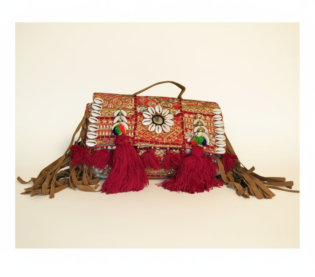 Shell Tassel Manik crossbody bag back view