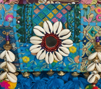 Shell Tassel Firoza crossbody bag back view