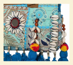 Shell Tassel Surajmukhi crossbody bag back view