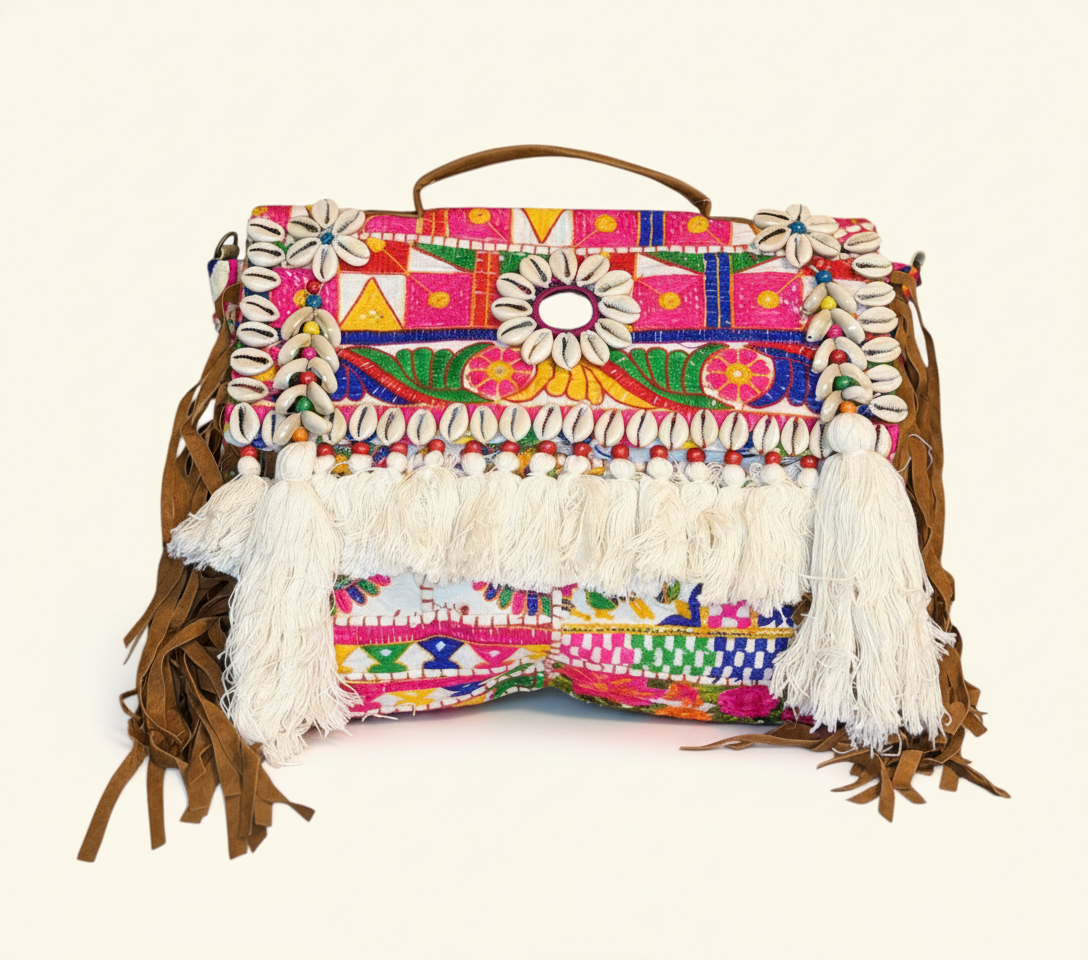 Shell Tassel Dugdh crossbody bag back view