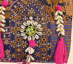 Shell Tassel Nomad Bloom tote bag side view showing depth