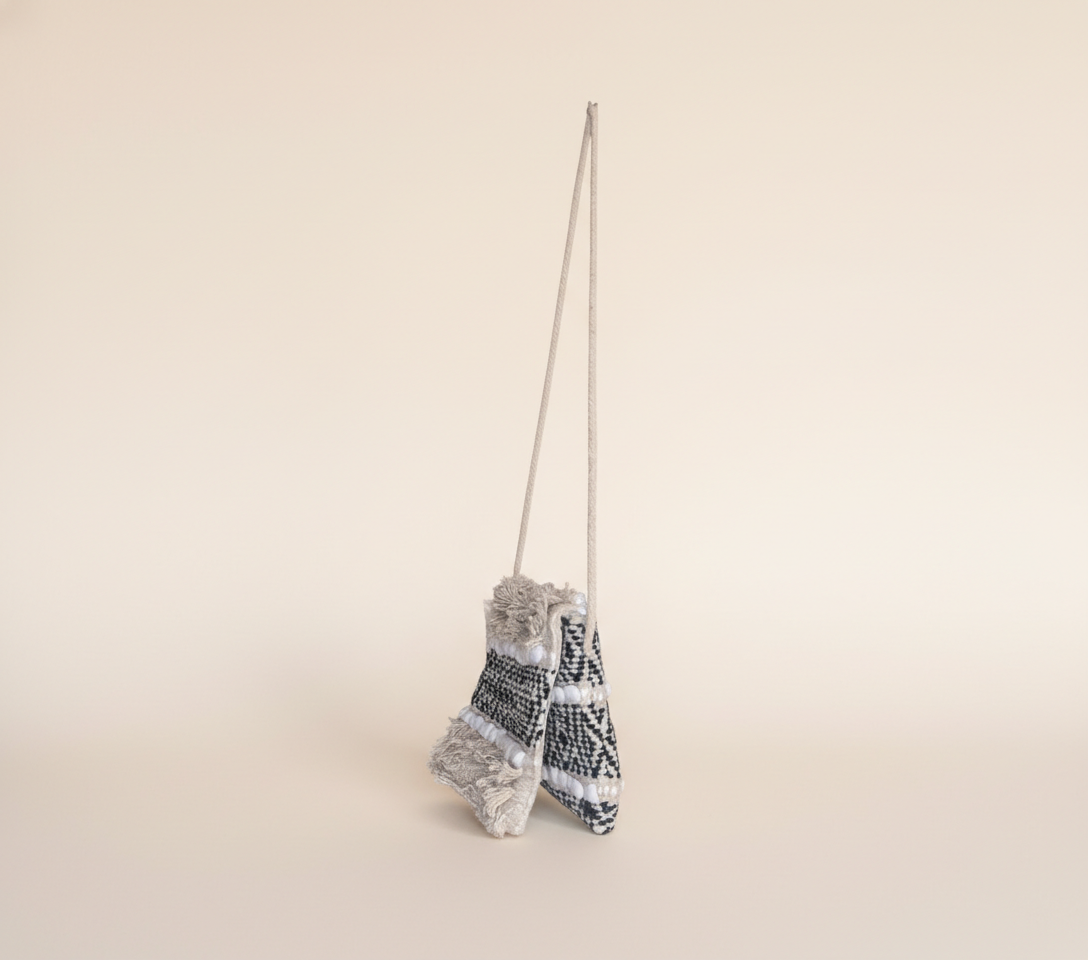 Woven Earth Obsidian Weave sling bag back view
