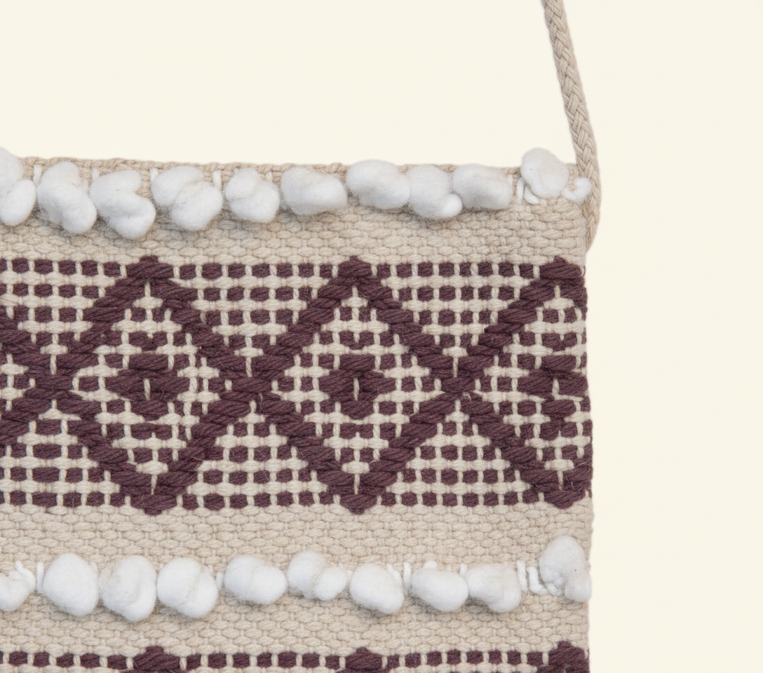 Woven Earth Ember Twill sling bag back view