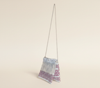 Woven Earth Blush Lattice sling bag back view