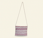 Woven Earth Blush Lattice sling bag isometric angle