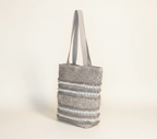Woven Earth Dune Crosshatch tote bag back view