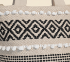 Woven Earth Onyx Chevron tote bag back view